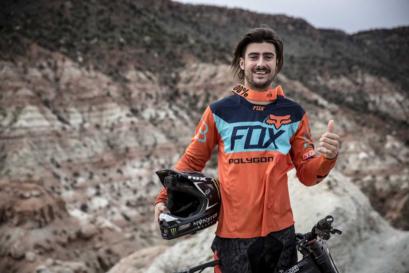 Sam Reynolds poses for a portrait during the Red Bull Rampage in Virgin, UT, USA on 16 October, 2015. // Christian Pondella/Red Bull Content Pool // P-20151017-00208 // Usage for editorial use only // Please go to www.redbullcontentpool.com for further information. //